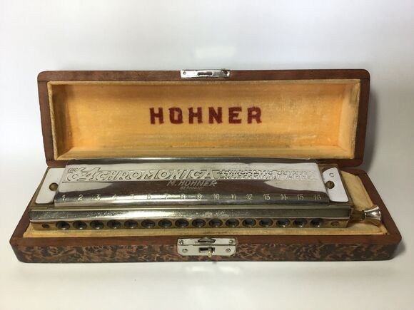 Vintage Hohner 64 Chromonica Model 280/64 in C With Original Storage Box - Picture 1 of 5